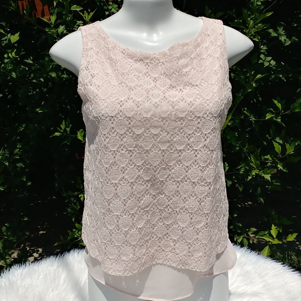 NWT Banana Republic Lace Overlay Top Small - Picture 4 of 8